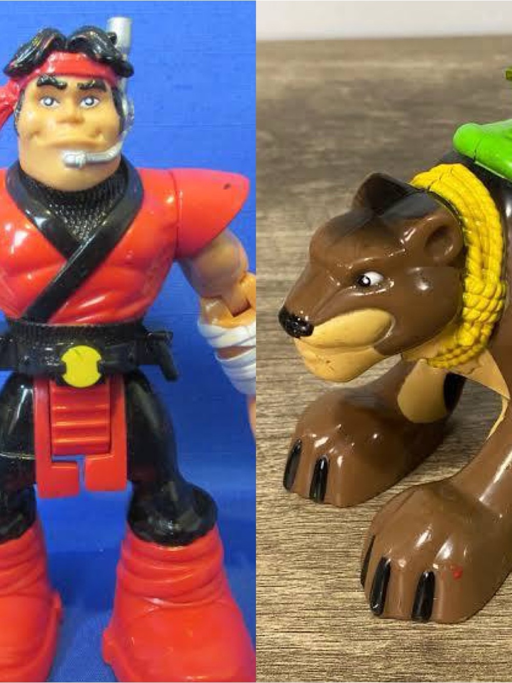 Vintage 2000 Fisher Price Rescue Heroes Claude Mountain Lion + Action Figure